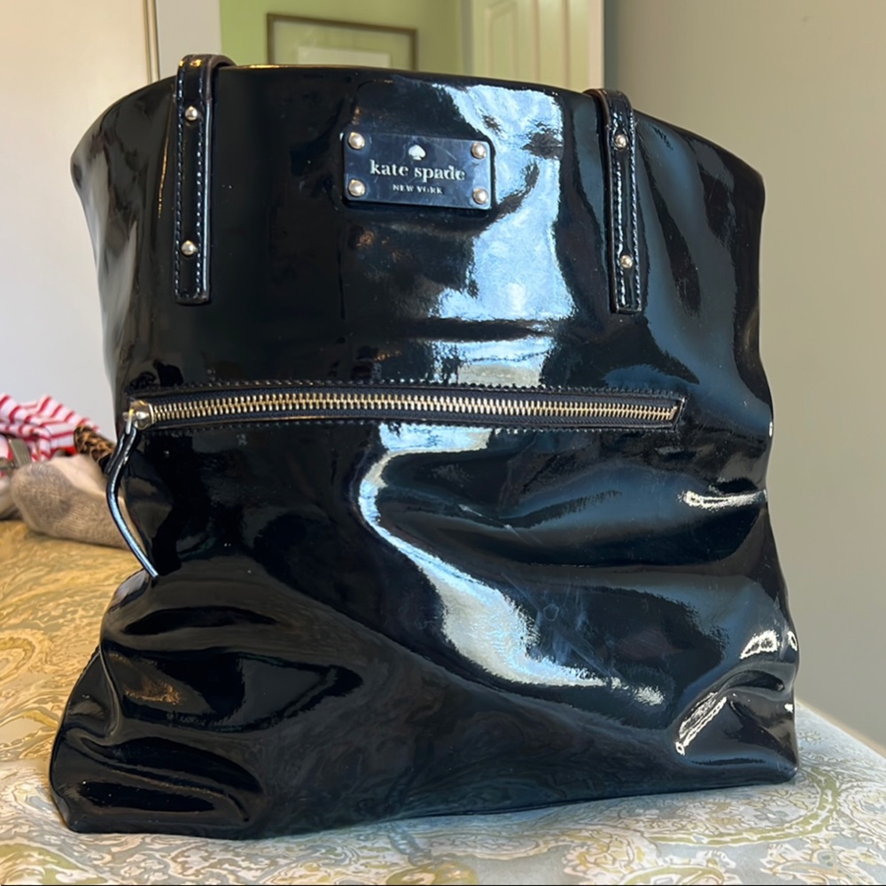 Kate Spade Black Patent Leather Tote